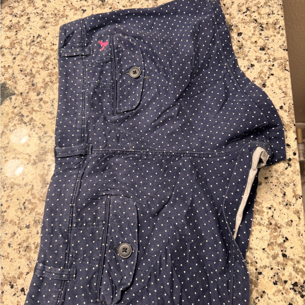 American Eagle Outfitters Navy Polka Dot Shorts